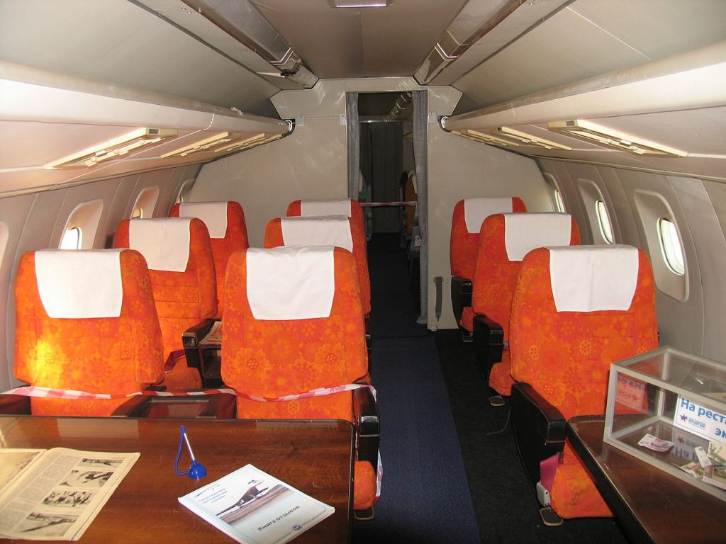 Tu-144 passenger cabin