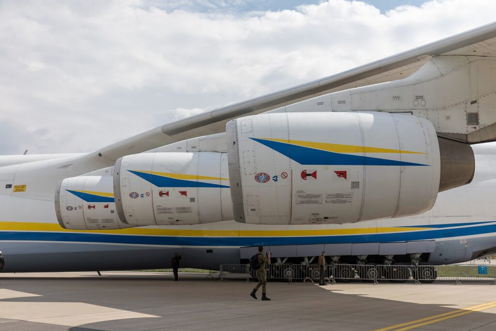 The An-225's enormous engines.
