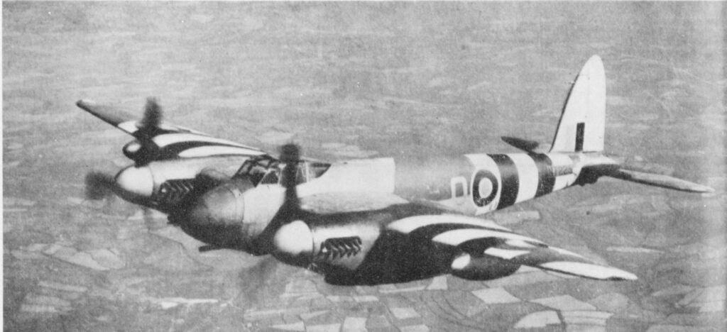 The extremely pretty De Havilland Mosquito 