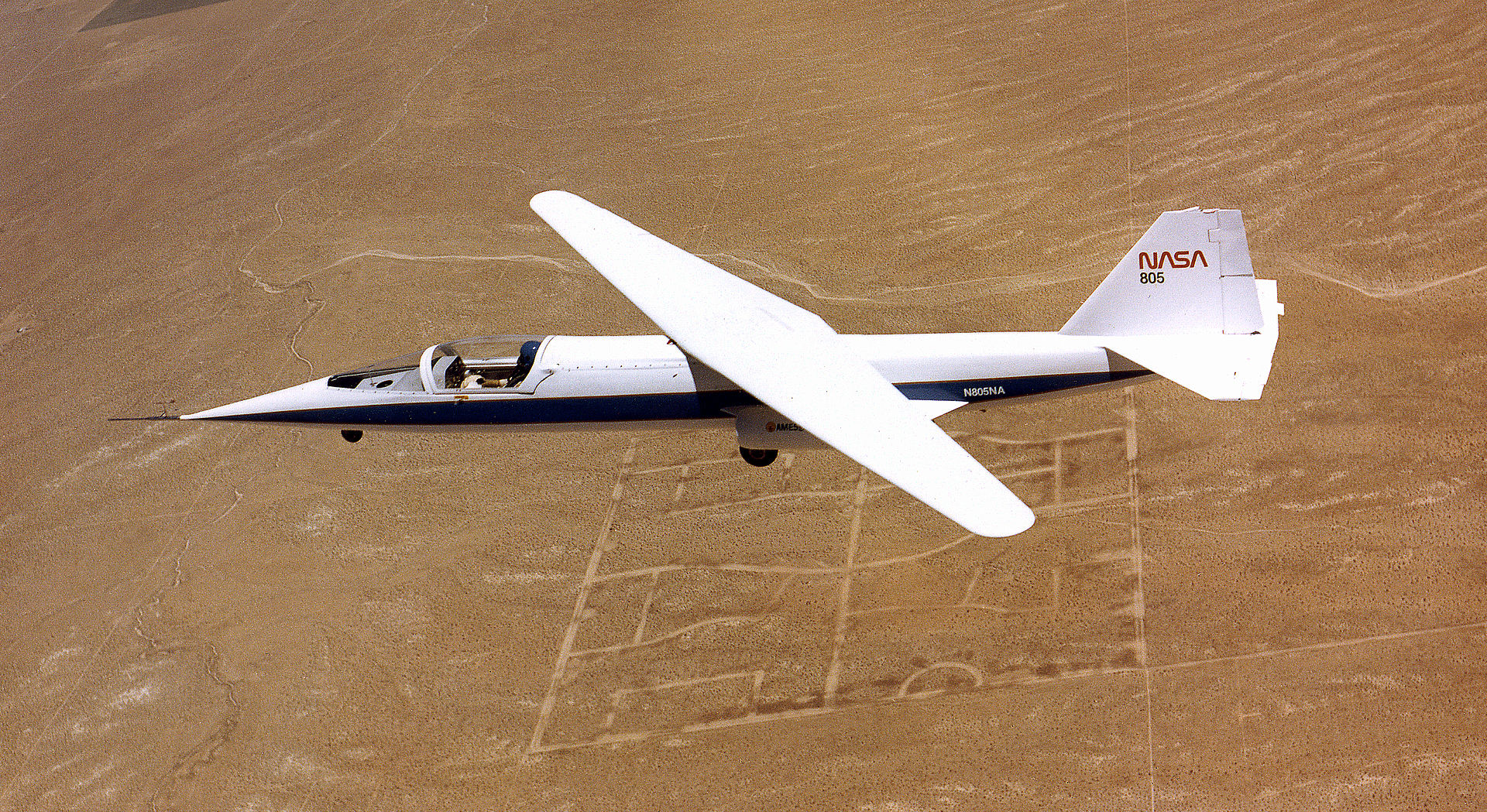 The AD-1 in flight.
