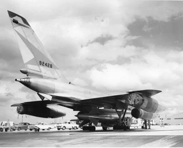 B-58 had a 20mm cannon in the tail.