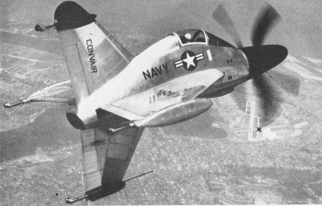 Once in the air, level flight for the XFY-1 was fairly ordinary.