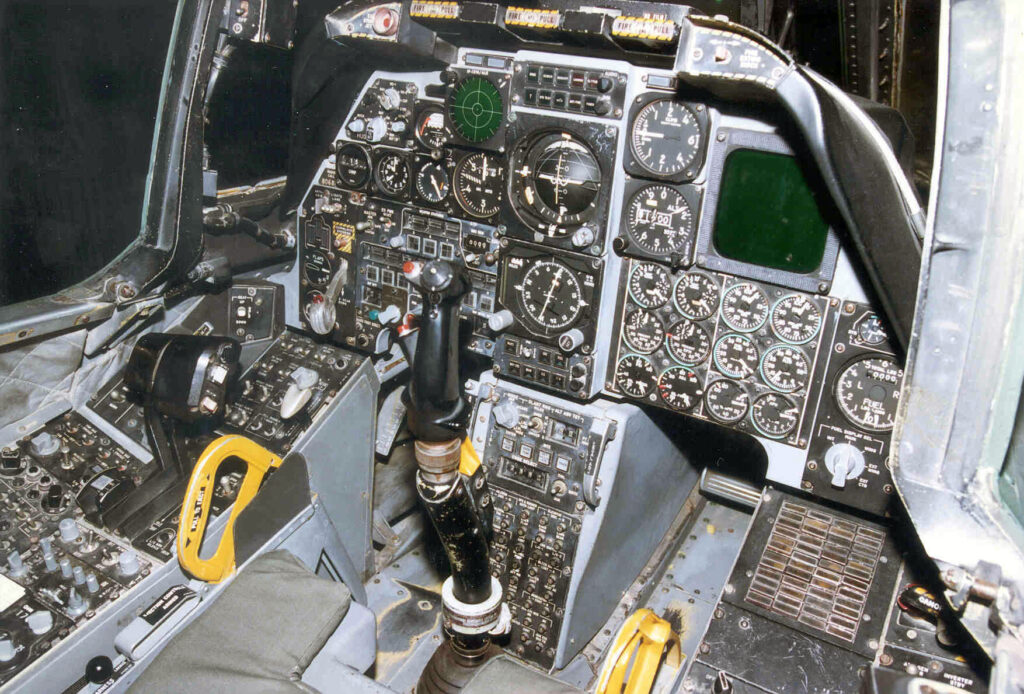 The cockpit is reasonably spacious for longer sorties.