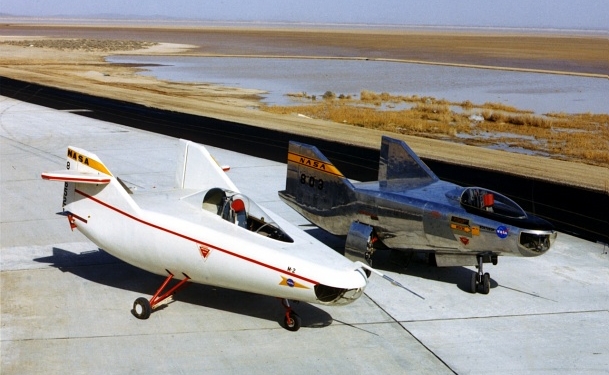 The M2-F1 and M2-F2 parked