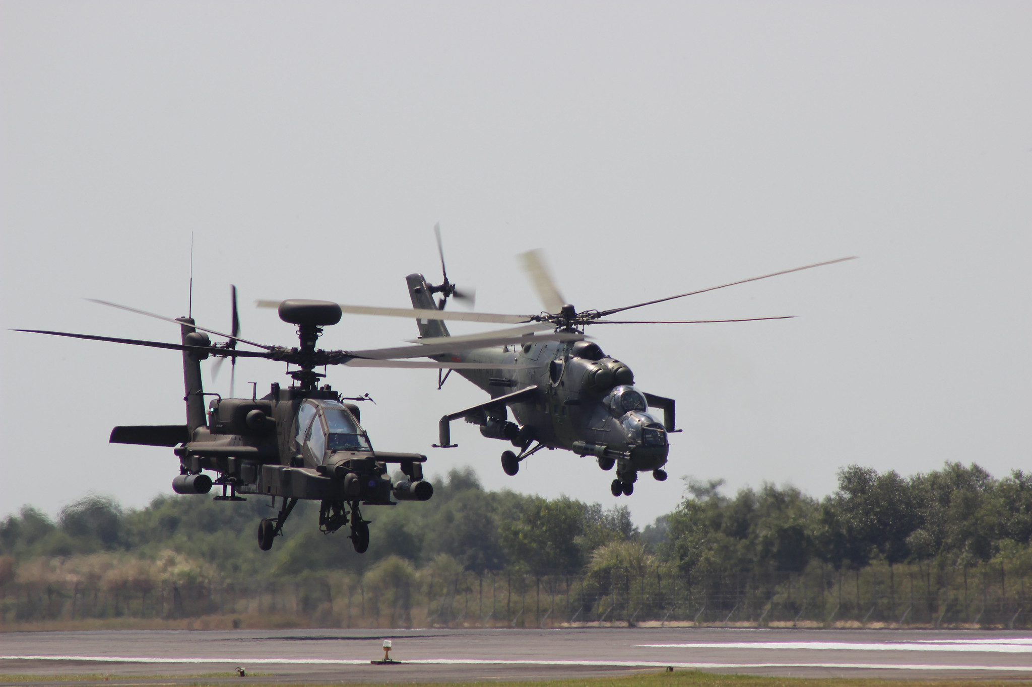 The Mi-35 is the Soviet equivalent of the AH-64.