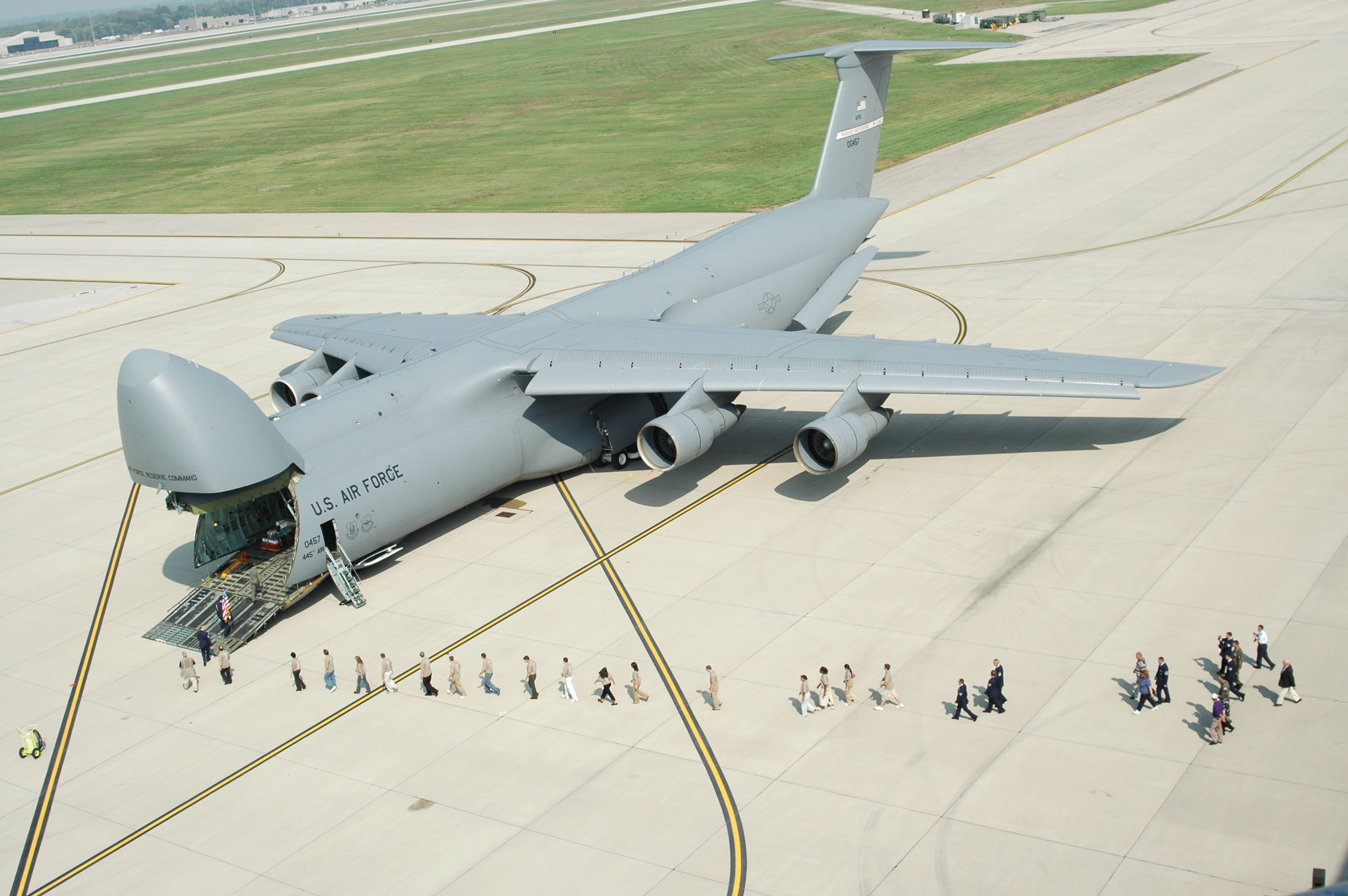 People look like ants compared to the C-5.