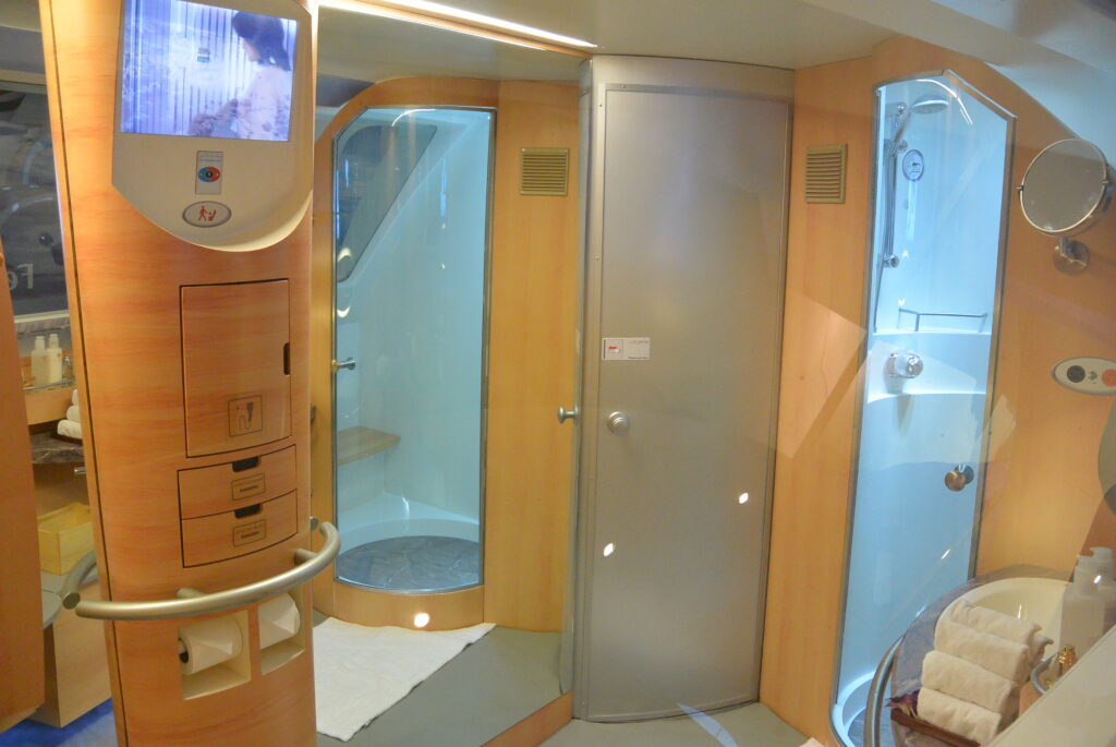 Emirates even has a shower and spa on board!