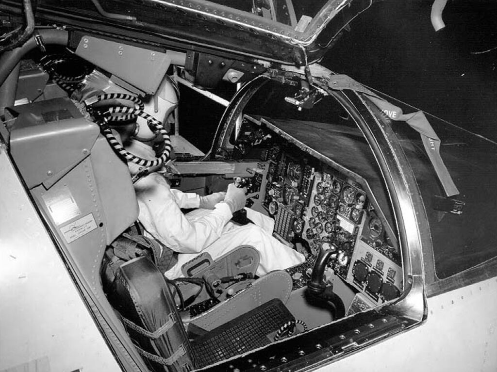 The F-111's cockpit.