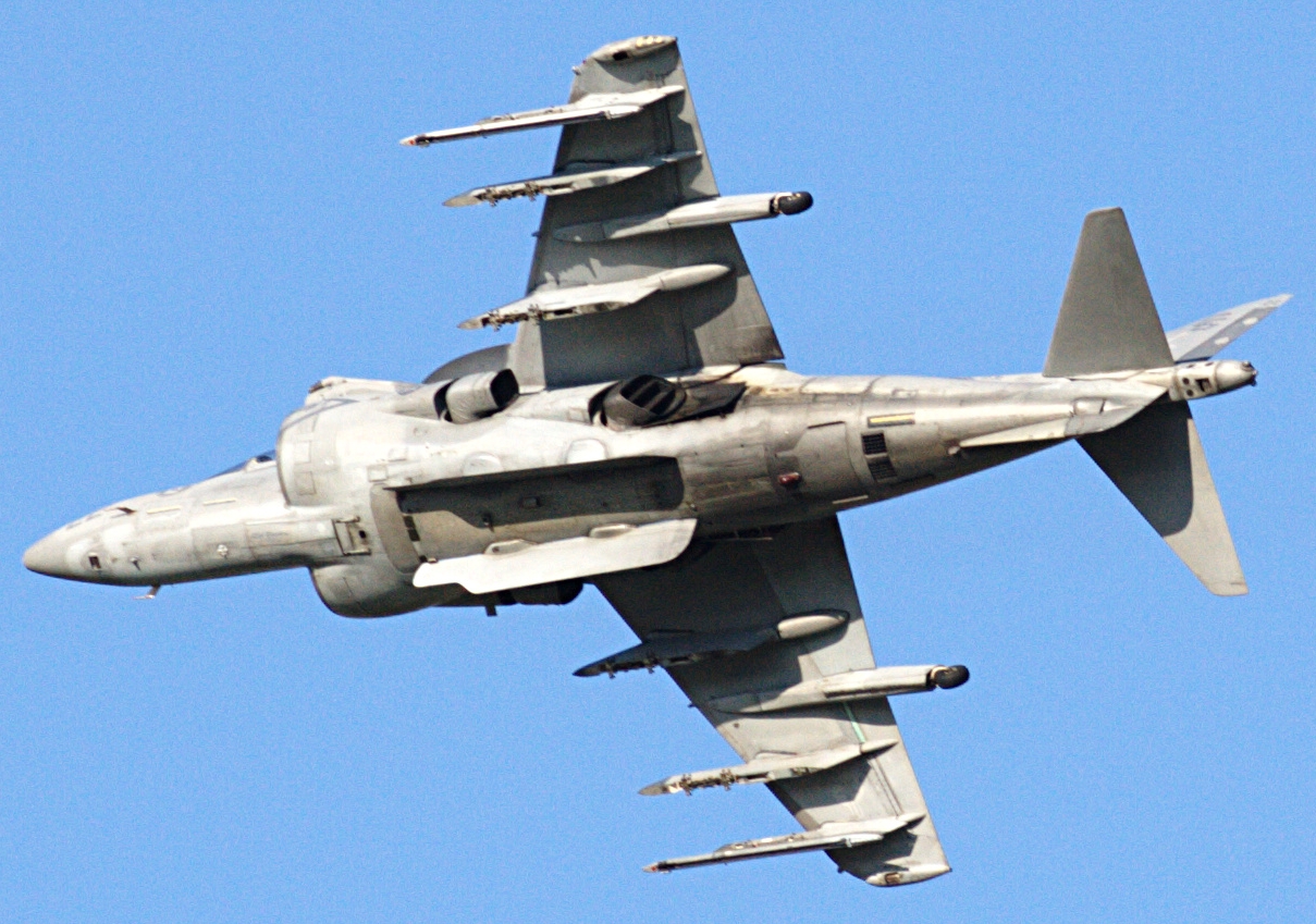 The Harrier's arsenal of weapons are devastating.