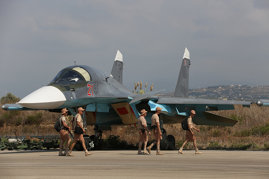 A Su-34 at Latakia.