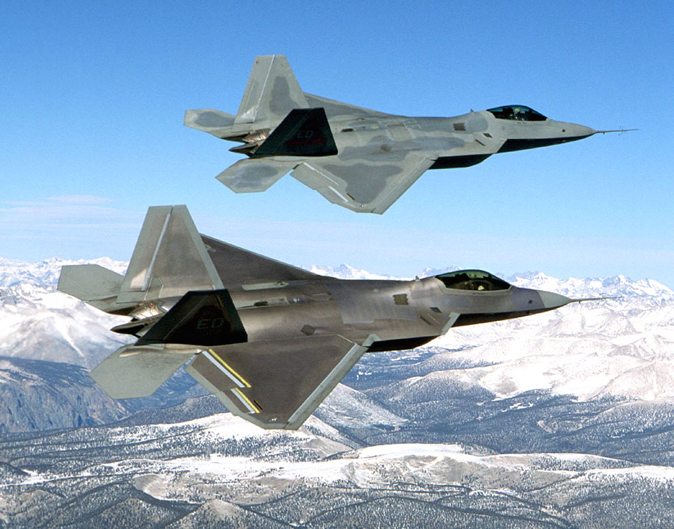 A pair of F-22s.