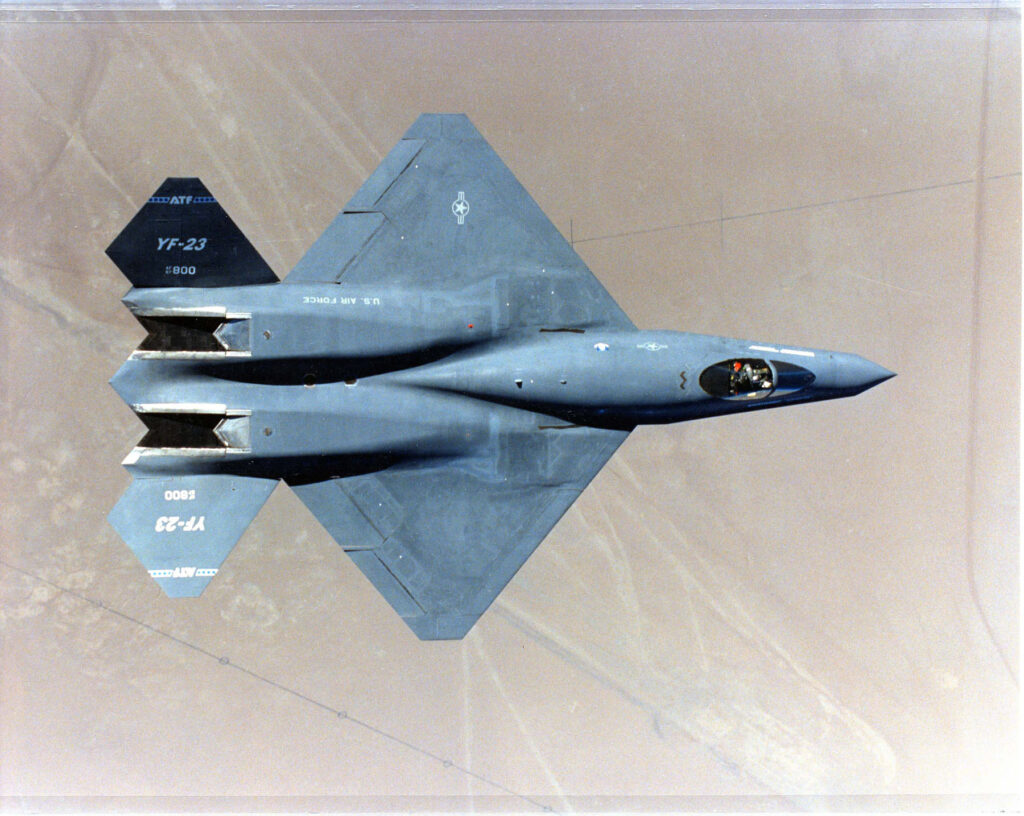 The YF-23 was the Raptor's competitor.