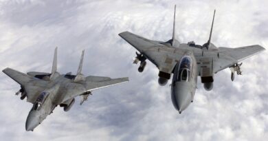 A pair of F-14A Tomcats of VF-211.
