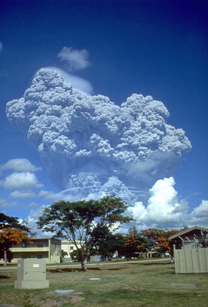 ATLAS found changes in the atmosphere thanks to the eruption. 