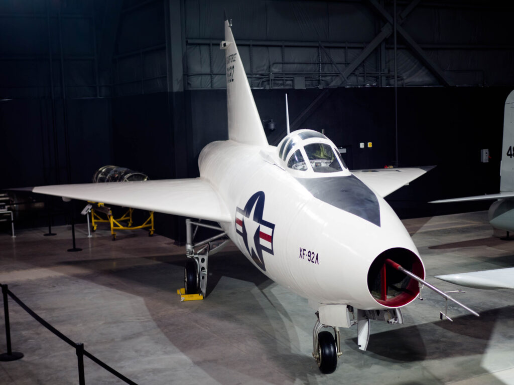 The only XF-92 is preserved in a museum.