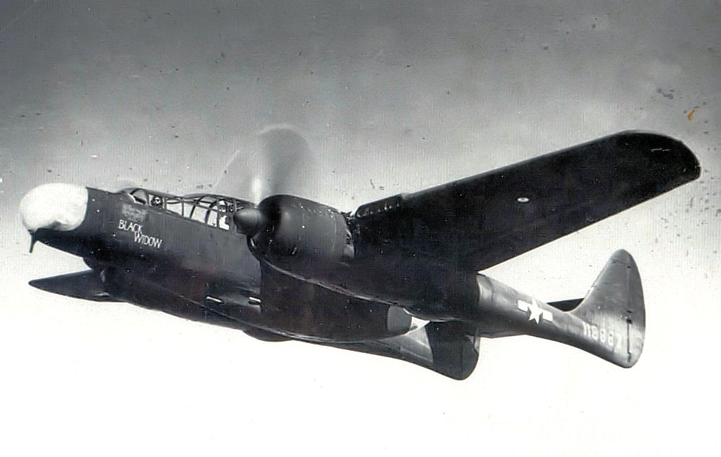 A YP-61 in flight.