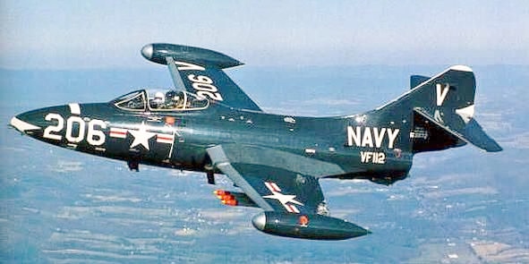 The F9F Panther was an early Navy jet fighter.