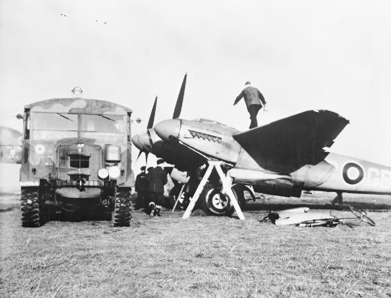 A Mosquito being prepared for fflight.