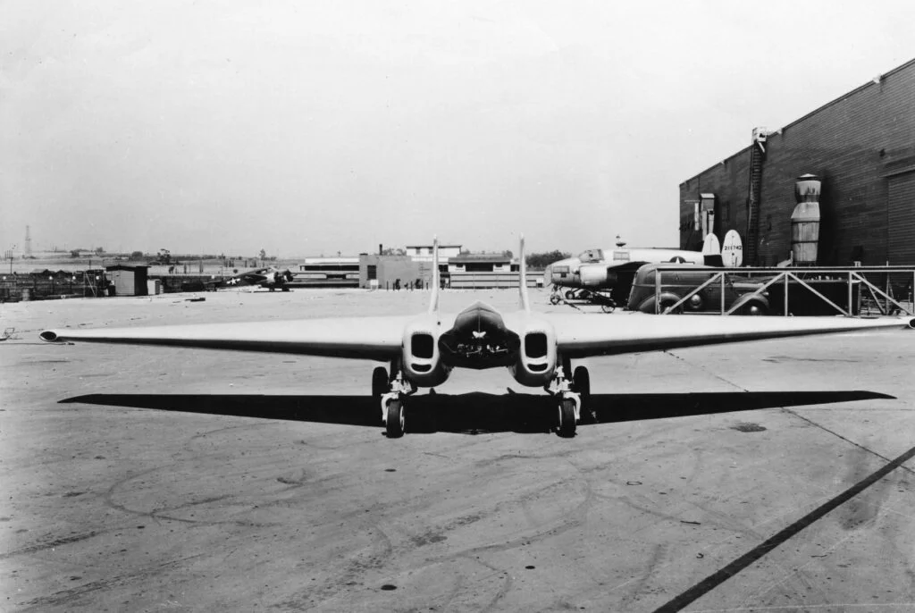 The XP-79 B head on.