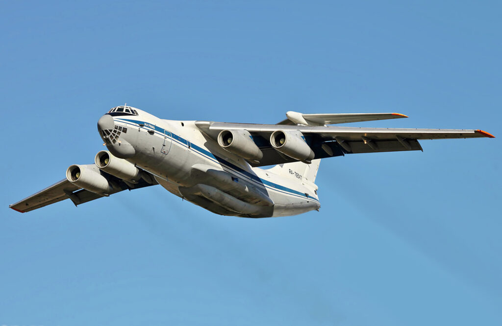 An Il-76MD in flight.