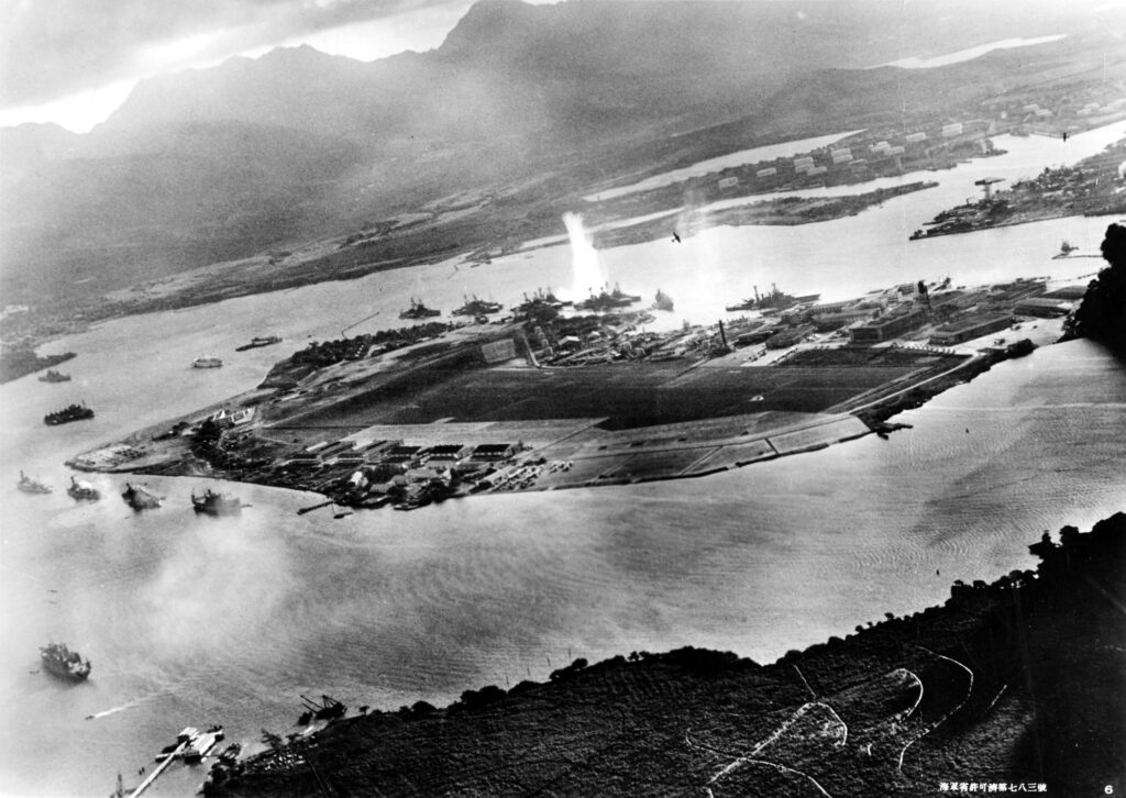 Japan launched a surprise attack on Pearl Harbour.