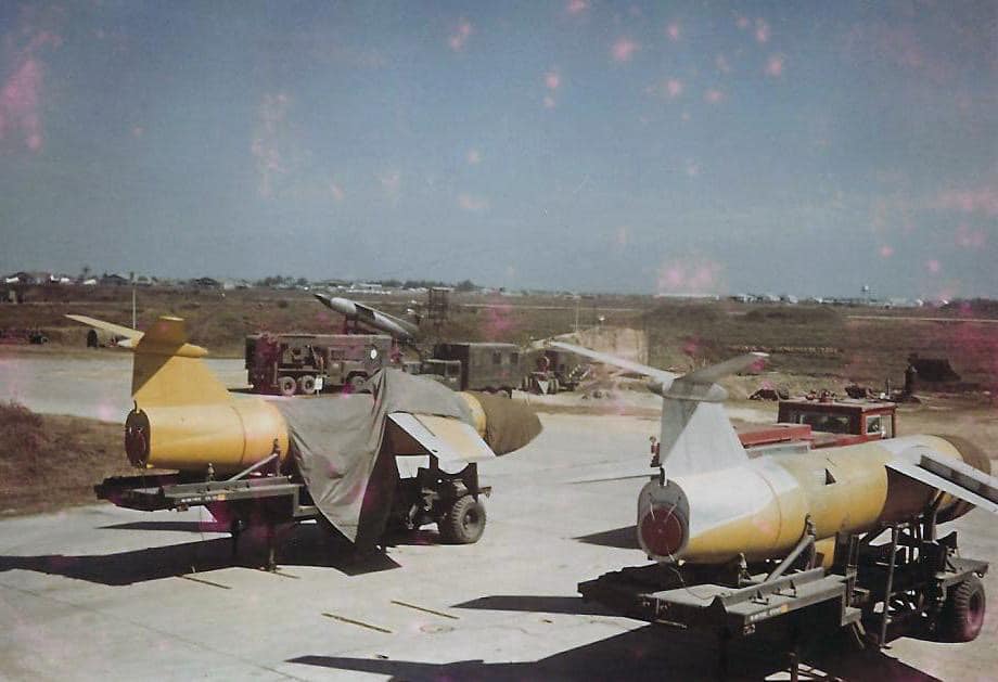 Three Matador missiles on Tainan Air Base.