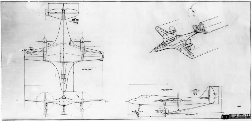 McDonnell Model I blueprints from 1939.