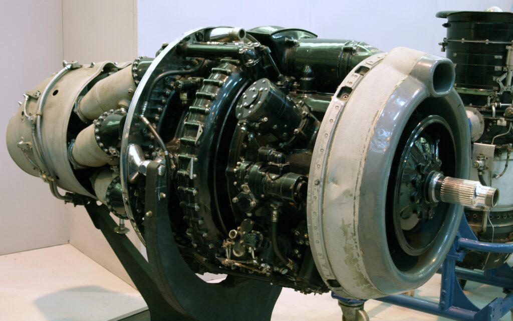 A Rolls Royce Dart turboprop engine.