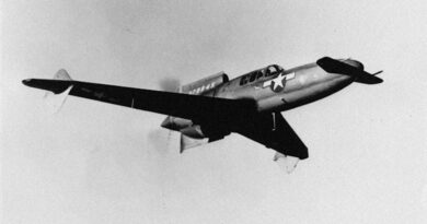 XP-55 in flight.
