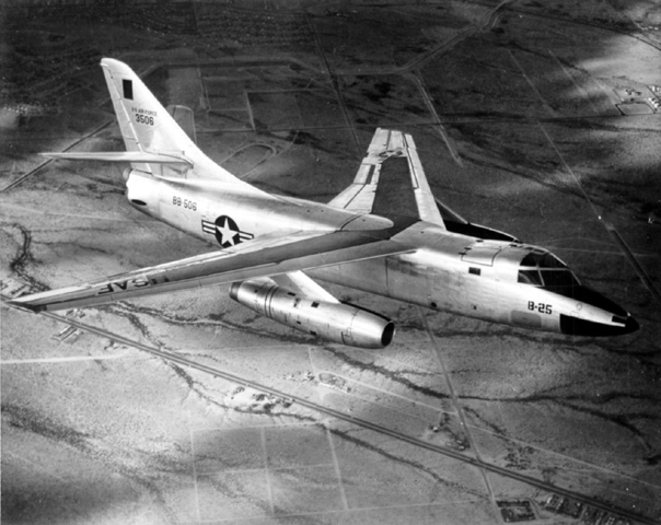 A B-66 in flight.