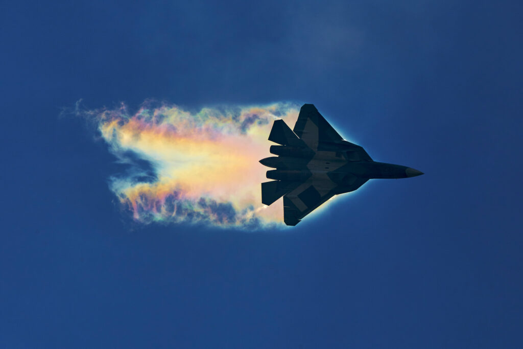 The Su-57 is extremely agile, despite her size.