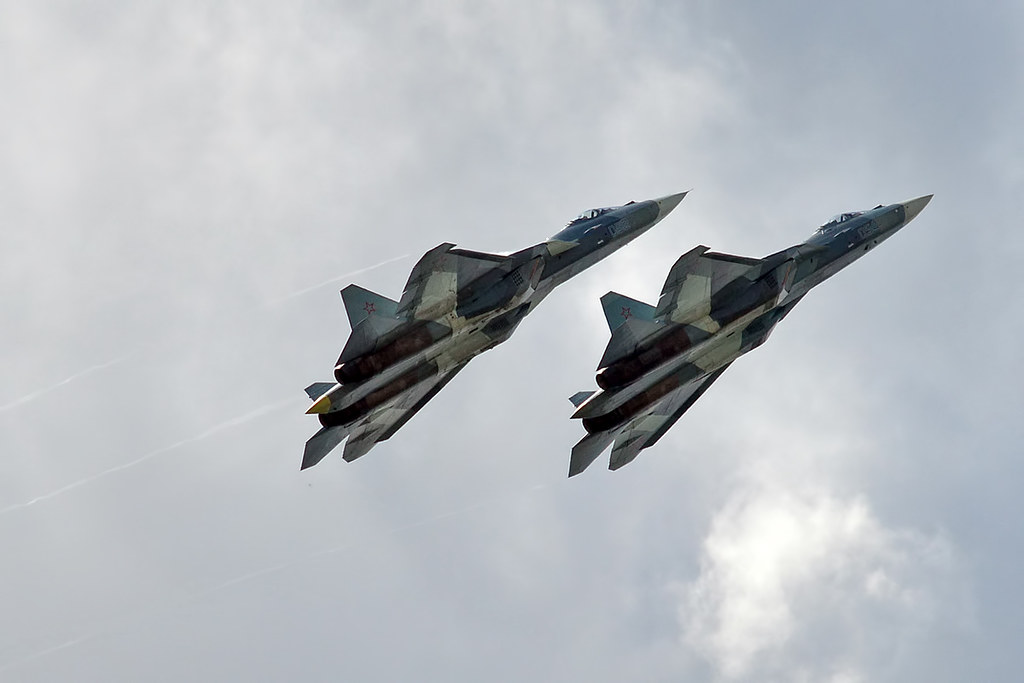 The Su-57 is not just for air superiority, but can perform ground attacks too. Photo credit - Anna Zvereva CC BY-SA 2.0.