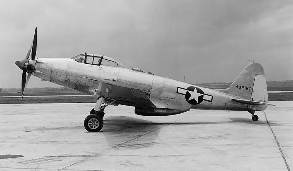 The XP-75's side.