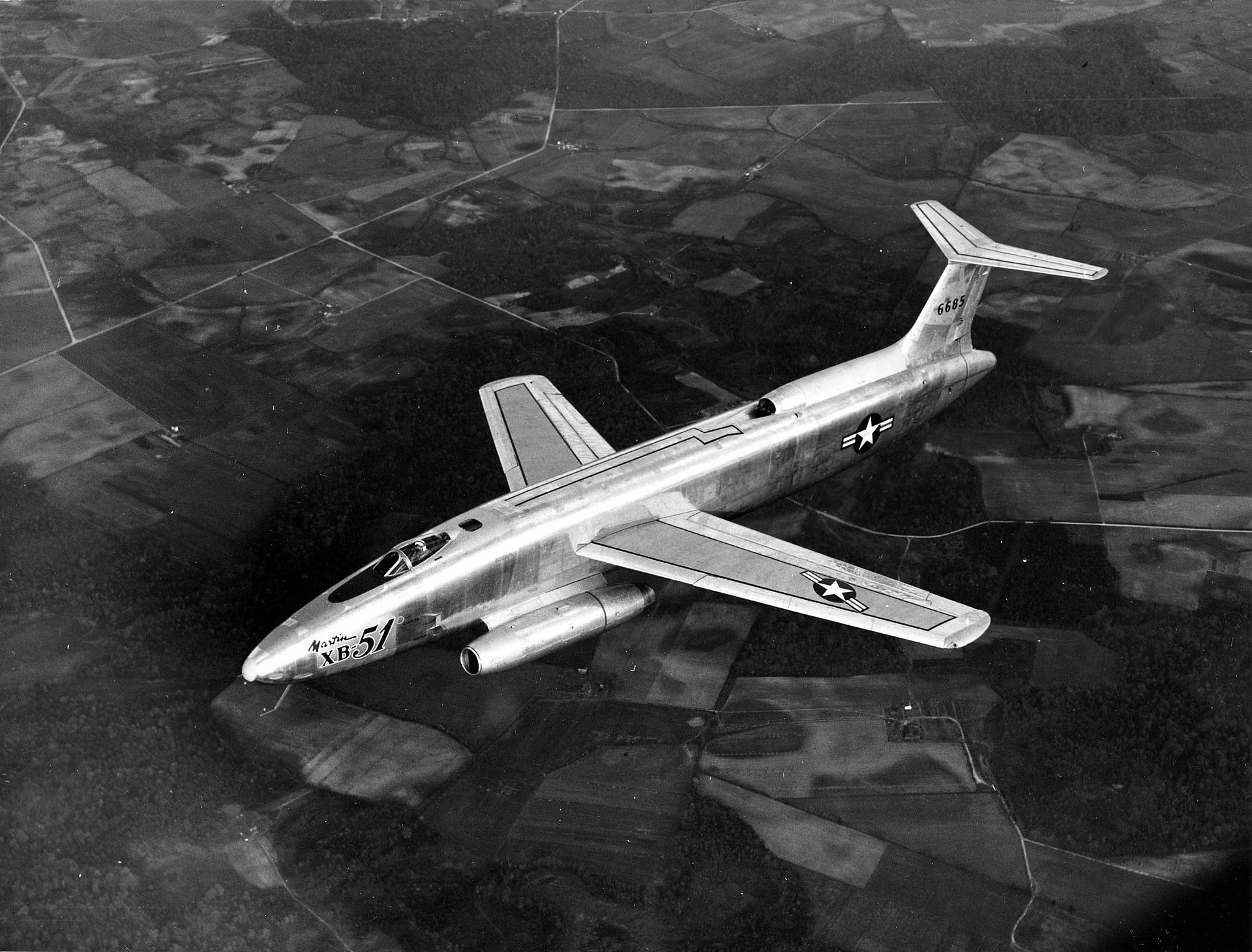 XB-51 in flight.