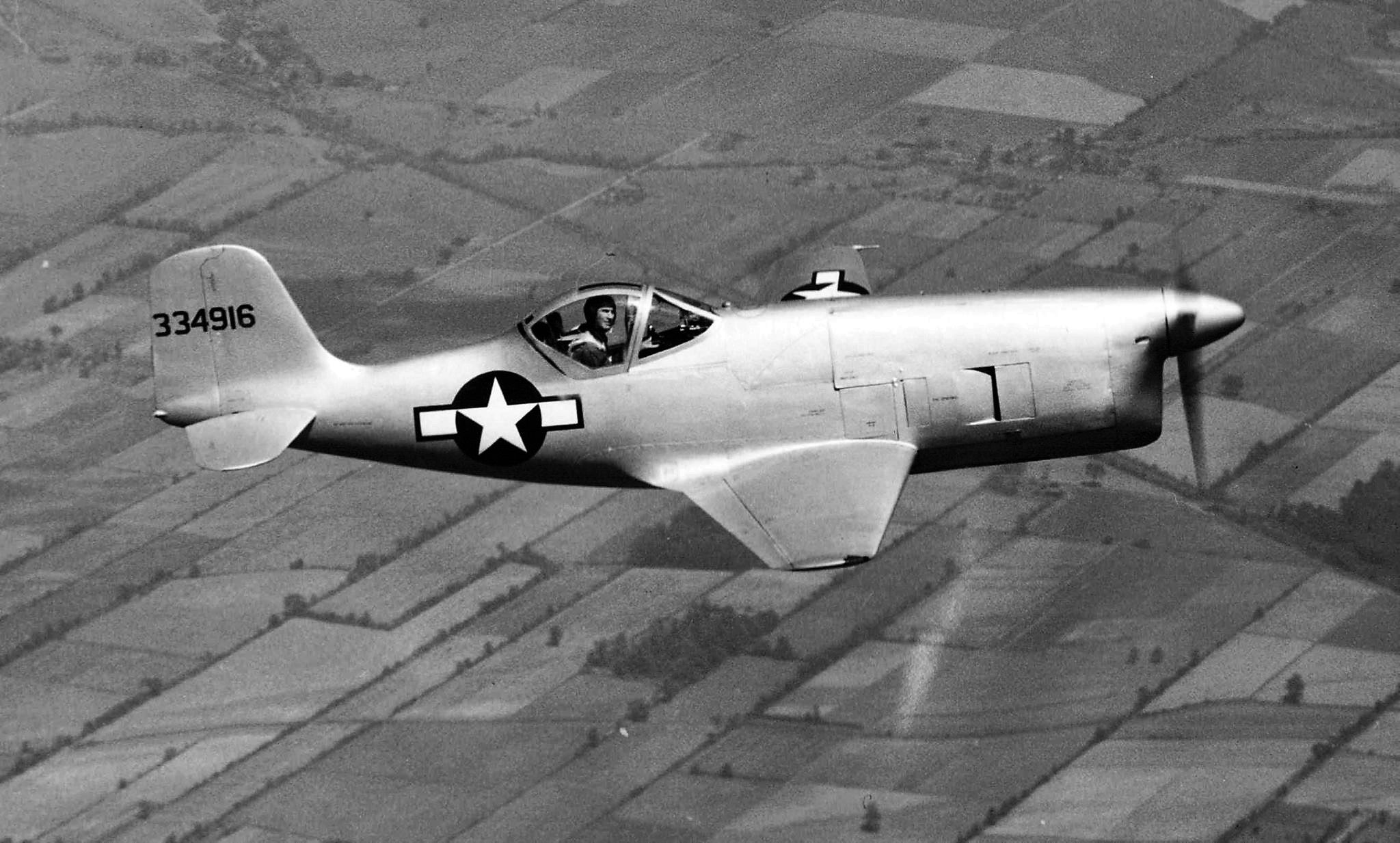 Bell's XP-77 wooden fighter.