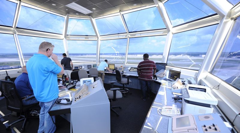 The inside of a control tower. Each is different depending on the location. Photo credit - Tech Sgt Peter R Miller CC BY 2.0.