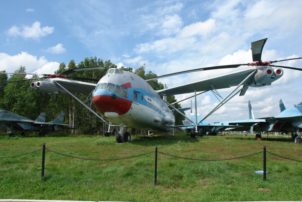 The Mil Mi V-12 is the largest helictoper ever.