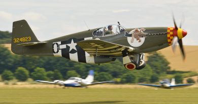 Bill Overstreet's actual P-51B was restored after crashing in 1944. It still flies today. Photo credit- Alan Wilson CC BY-SA 2.0.