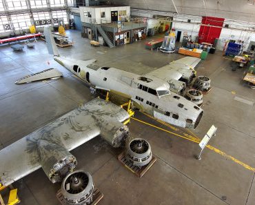 The Swoose in parts at the USAF Museum.