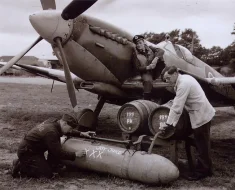 A drop tank being filled with beer. Complaints were that the beer tasted of fuel!